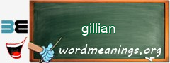 WordMeaning blackboard for gillian